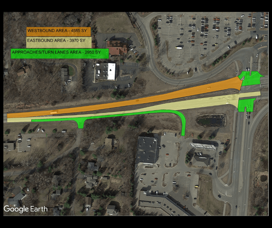 lane closure map showing hwy 7 lanes closed